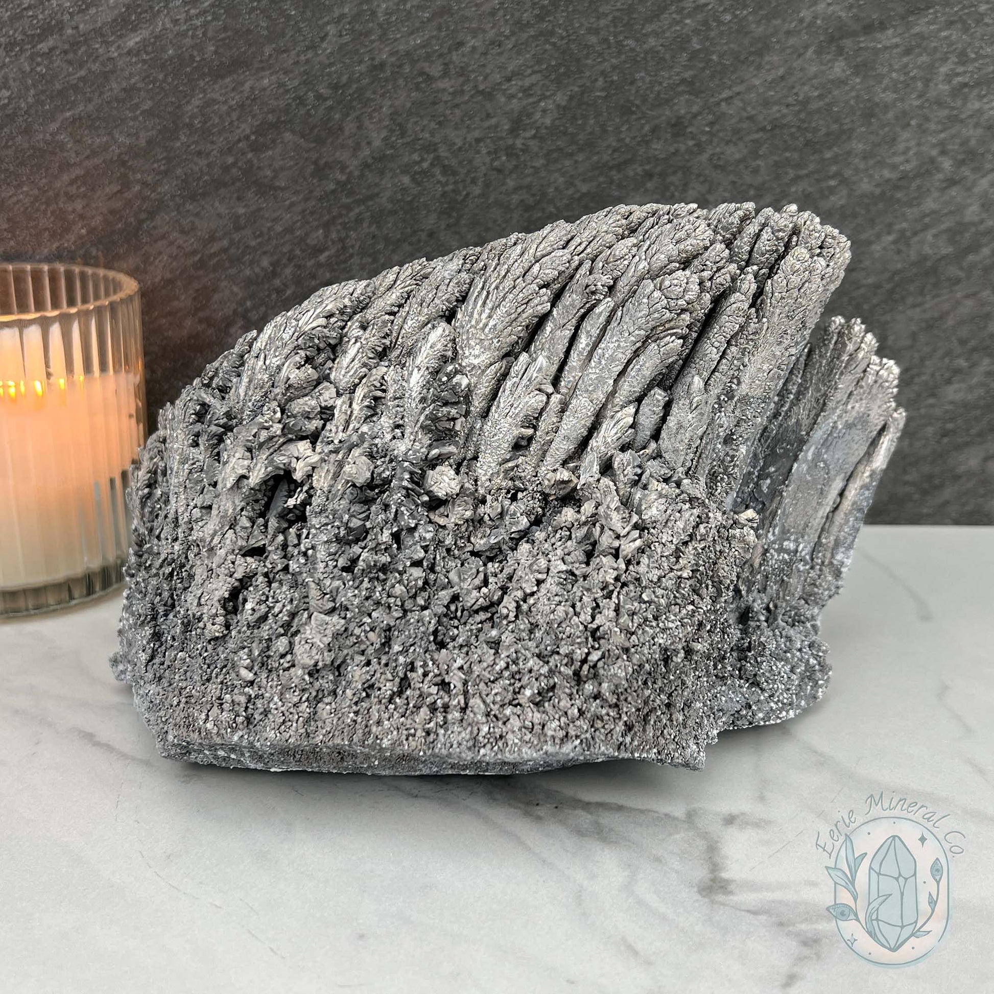 Large Raw Silver Magnesium Mineral Display Specimen