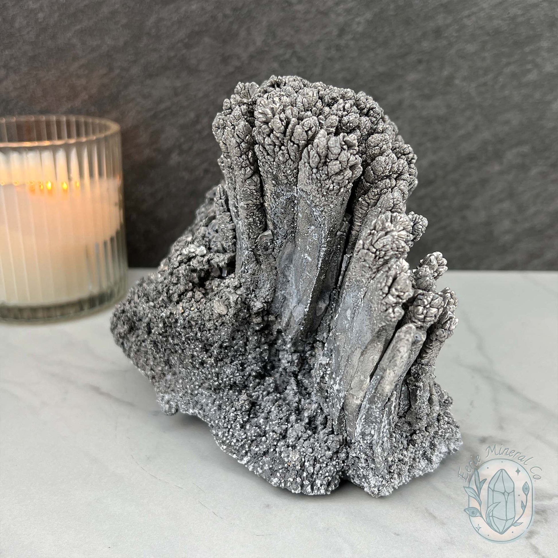 Large Raw Silver Magnesium Mineral Display Specimen