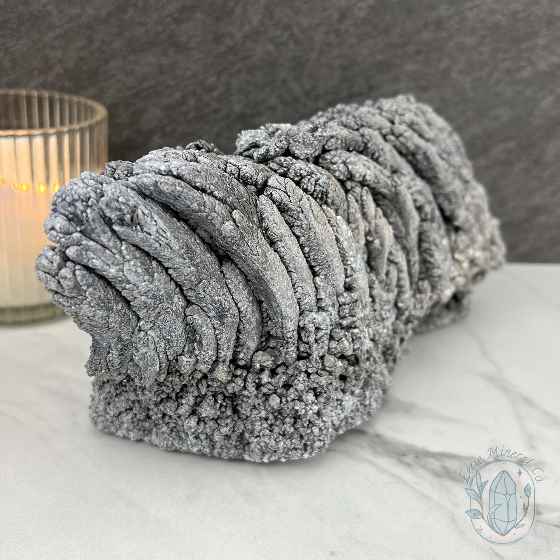 Large Raw Silver Magnesium Mineral Display Specimen
