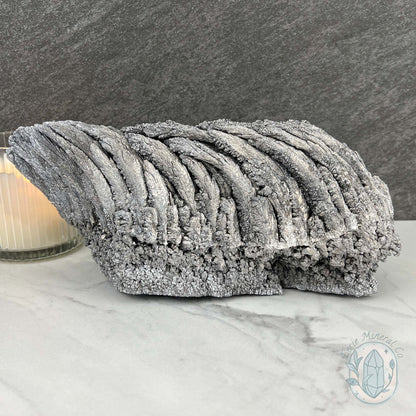 Large Raw Silver Magnesium Mineral Display Specimen