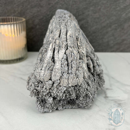 Large Raw Silver Magnesium Mineral Display Specimen
