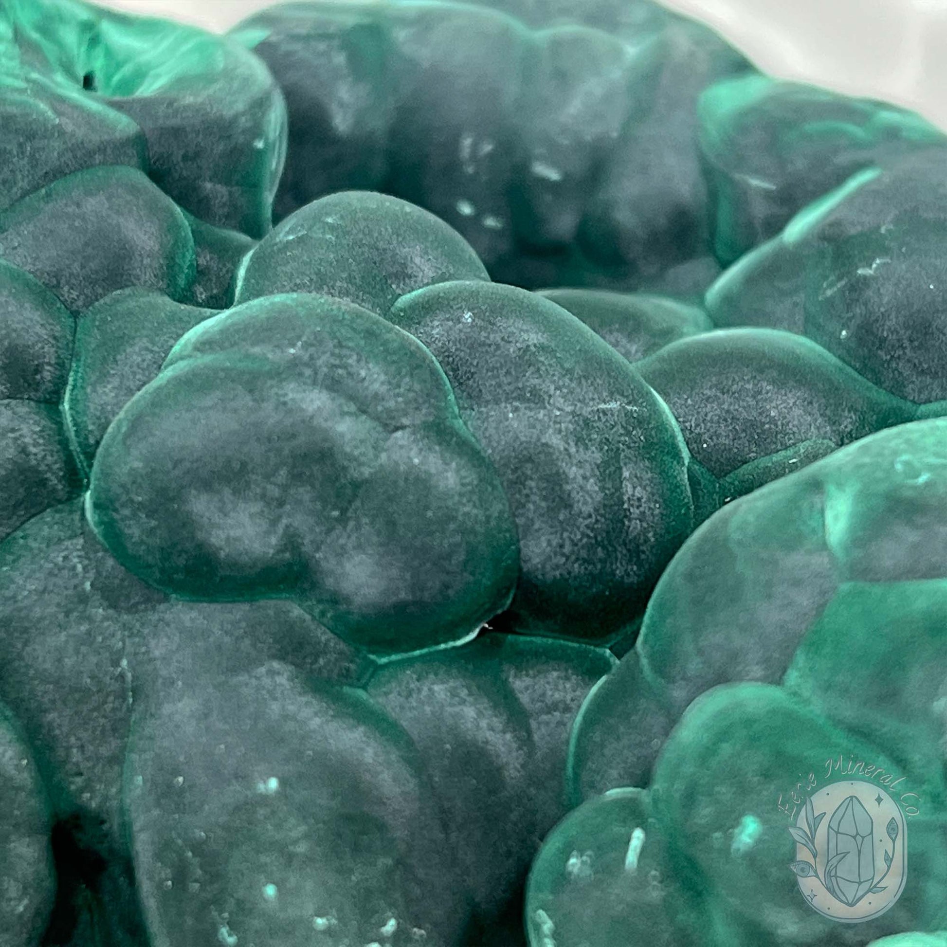 Silky Velvet Fibrous Malachite Specimen with Display Stand