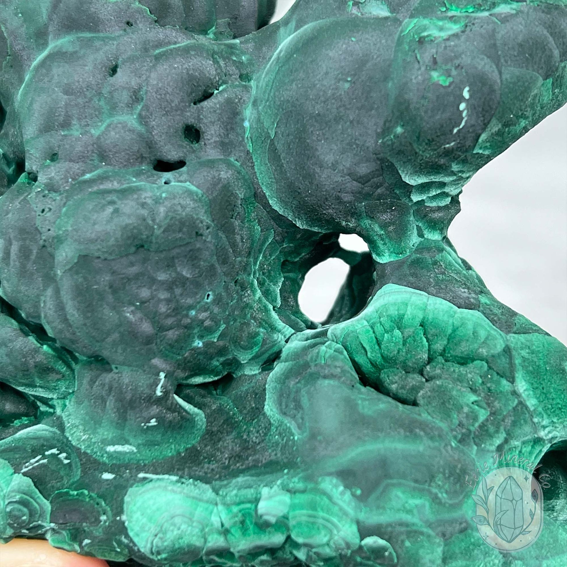 Silky Velvet Fibrous Malachite with Azurite Specimen