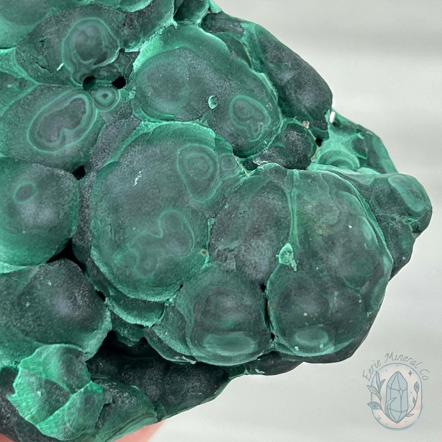 Silky Velvet Fibrous Malachite Specimen with Display Stand