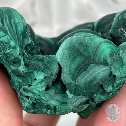 Silky Velvet Fibrous Malachite Specimen with Display Stand