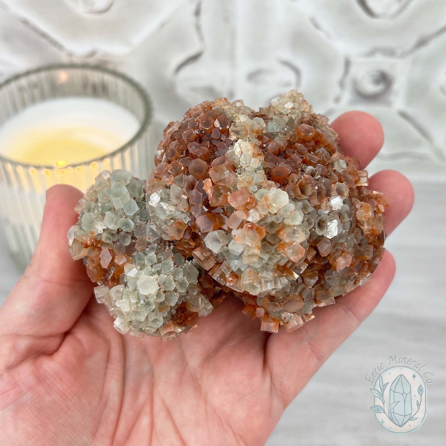 Large Moroccan Aragonite Crystal Cluster Specimen