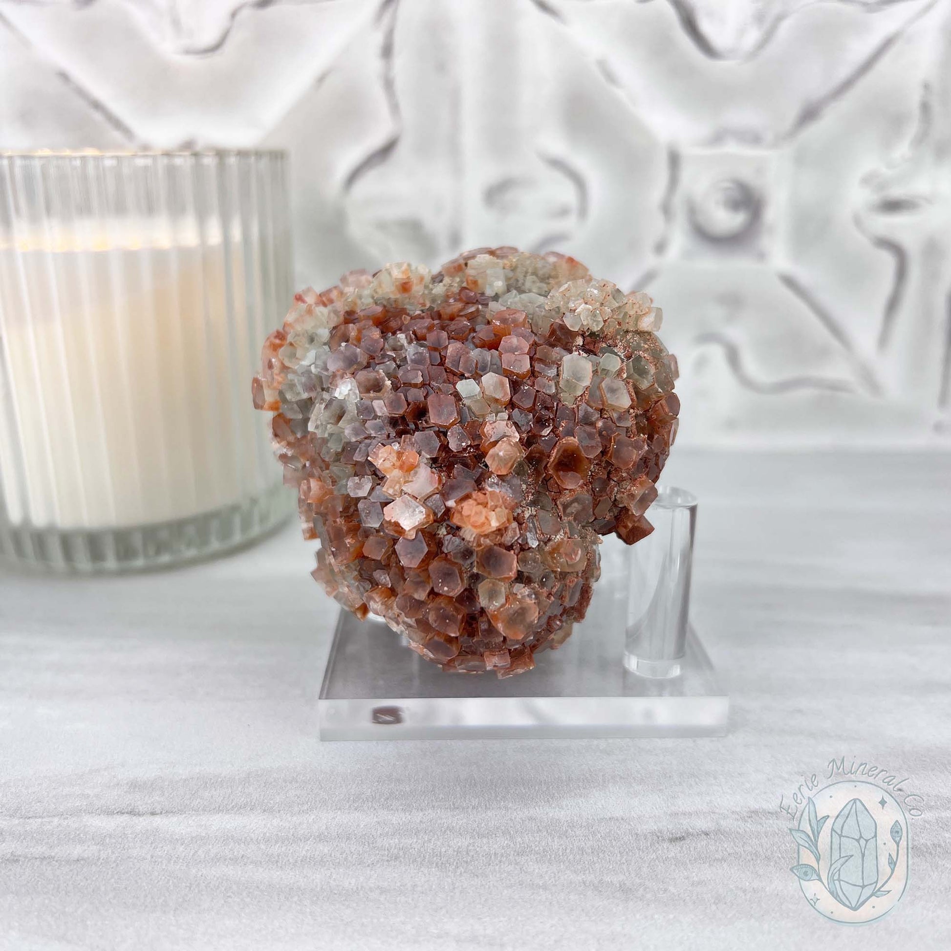 Large Moroccan Aragonite Crystal Cluster Specimen