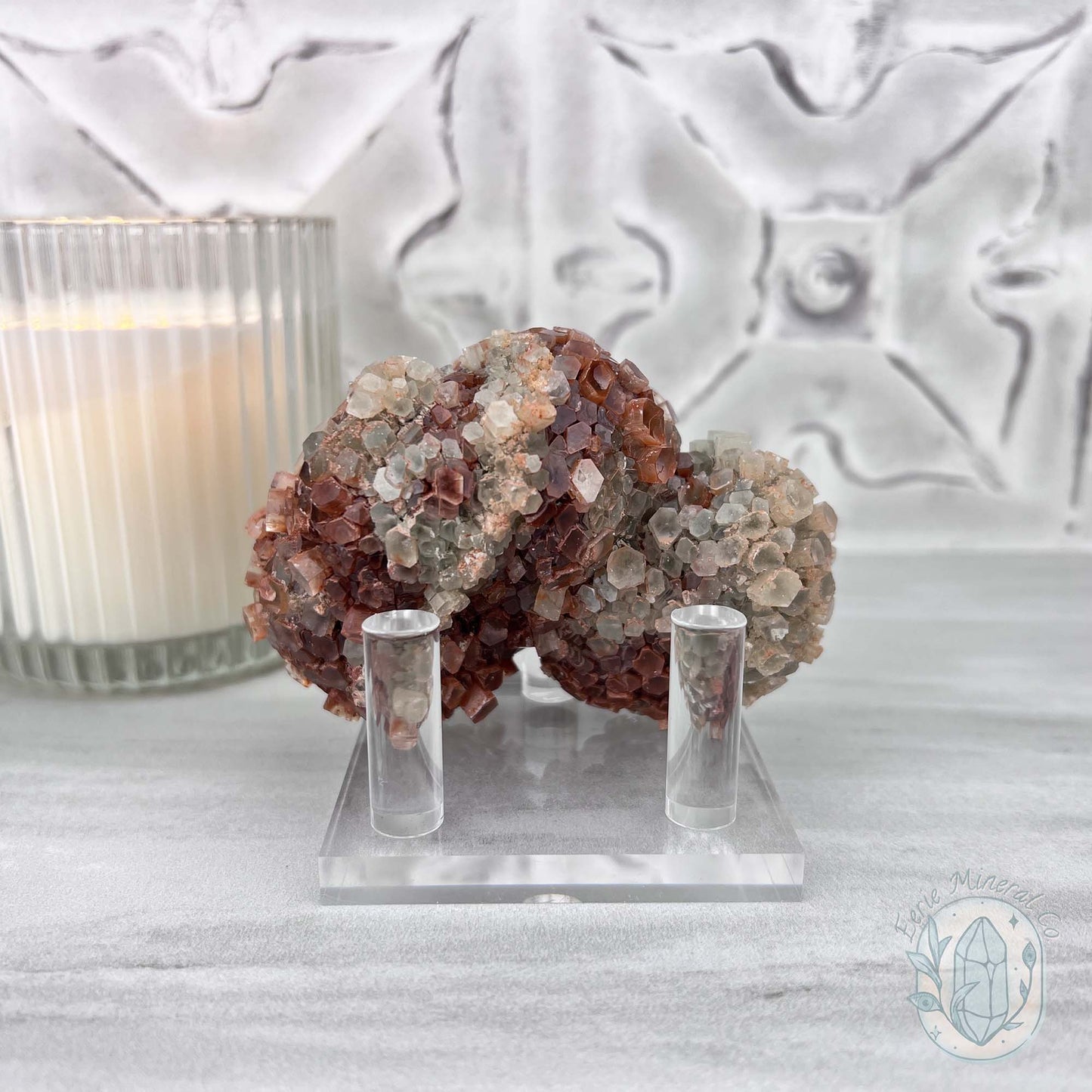 Large Moroccan Aragonite Crystal Cluster Specimen