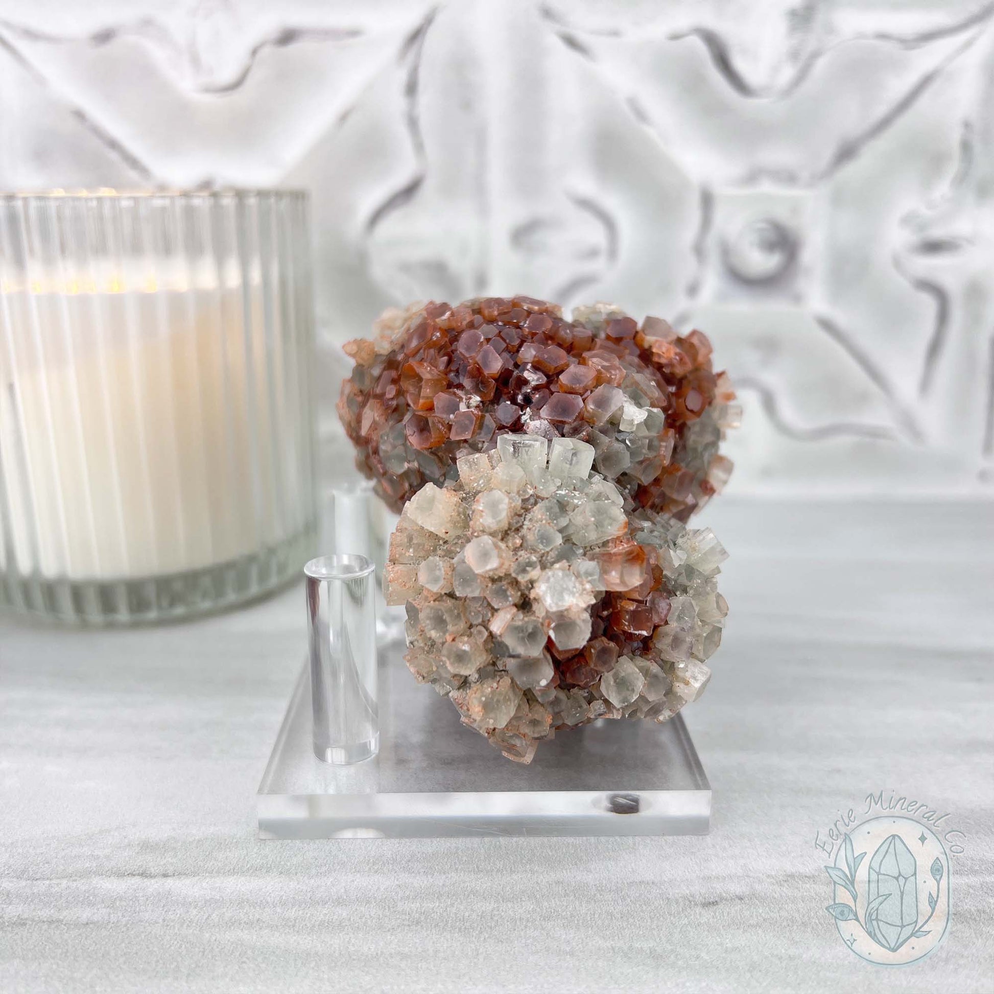 Large Moroccan Aragonite Crystal Cluster Specimen