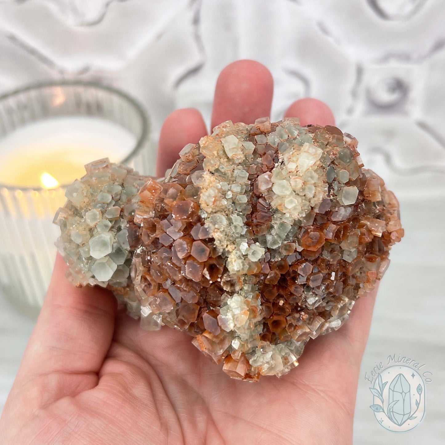 Large Moroccan Aragonite Crystal Cluster Specimen