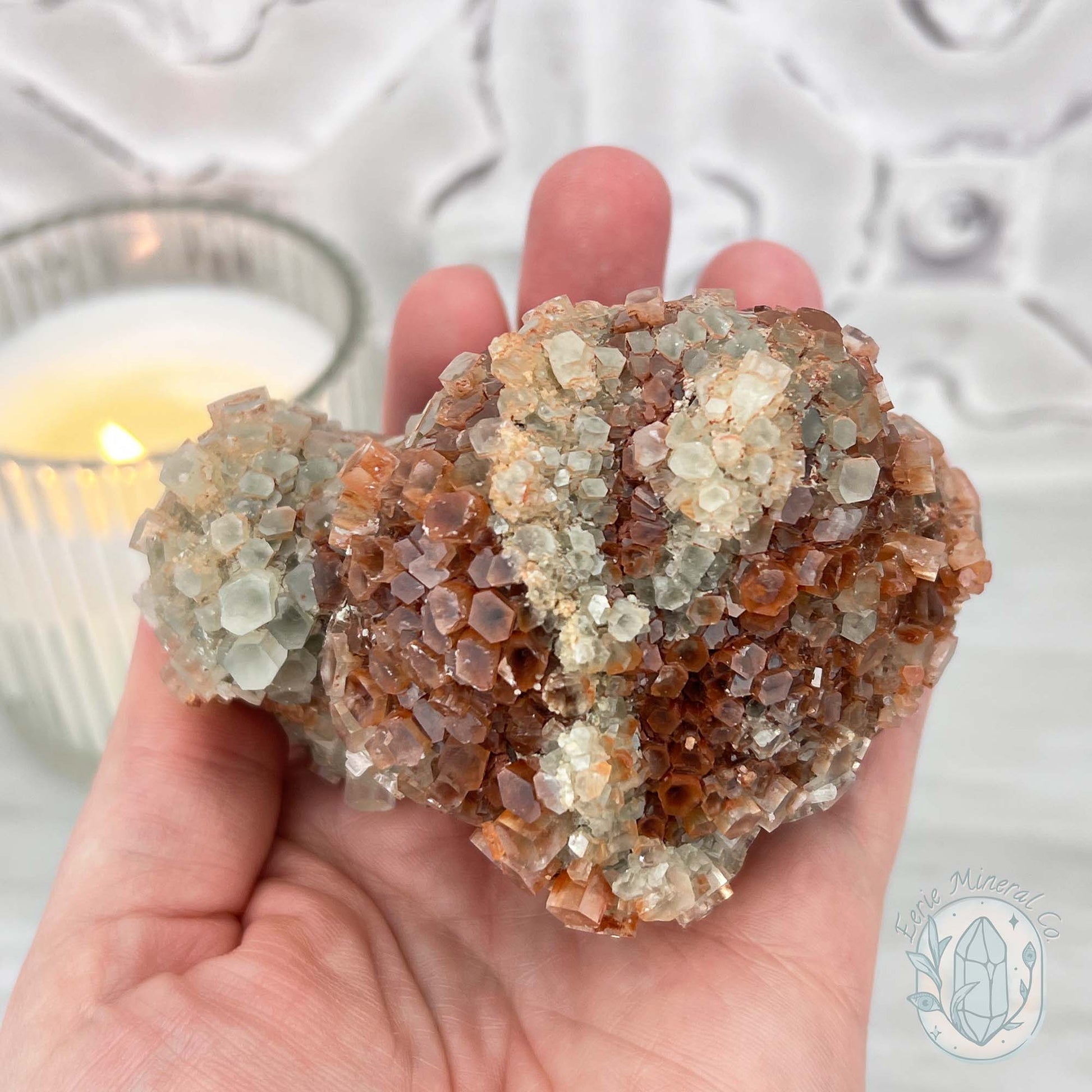 Large Moroccan Aragonite Crystal Cluster Specimen
