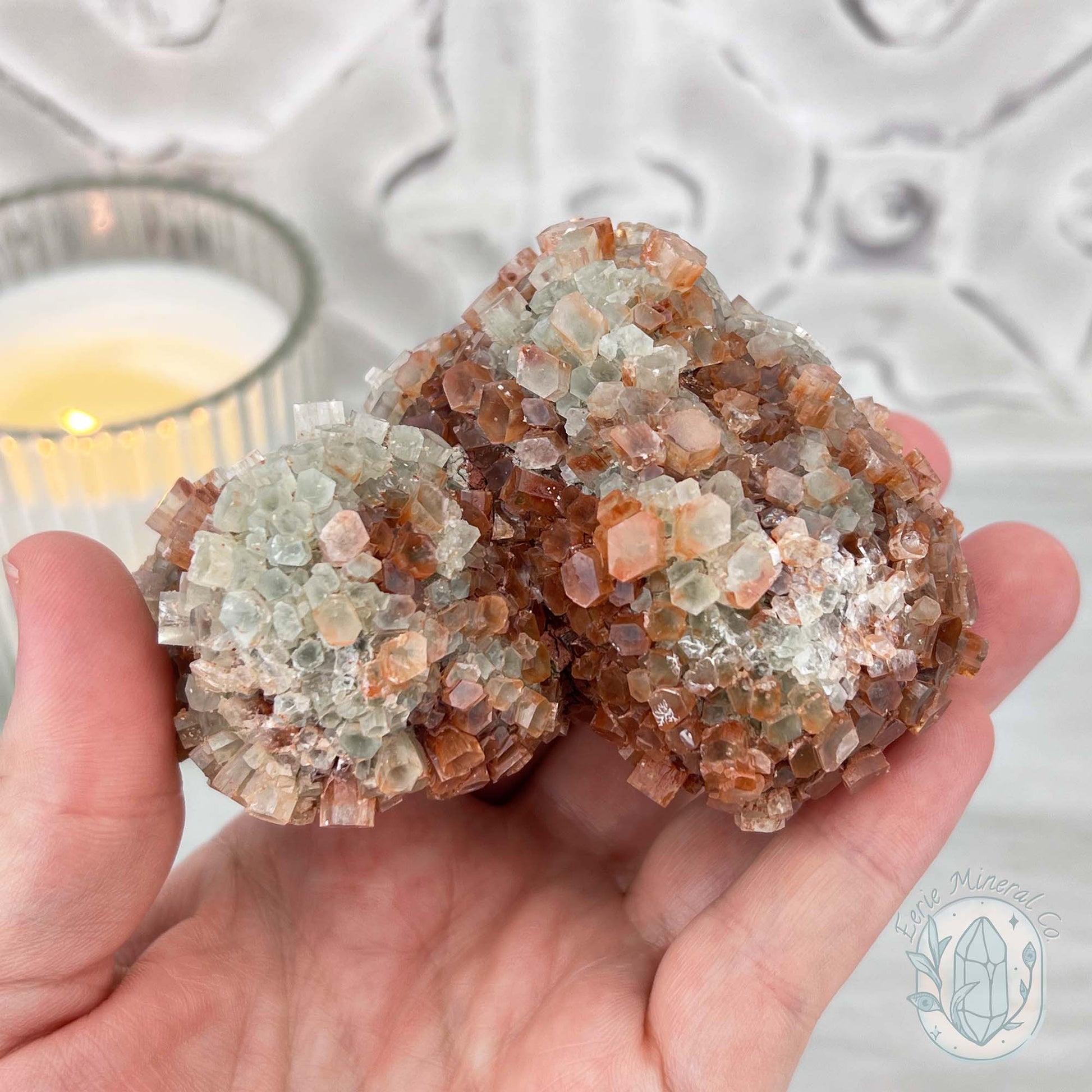 Large Moroccan Aragonite Crystal Cluster Specimen