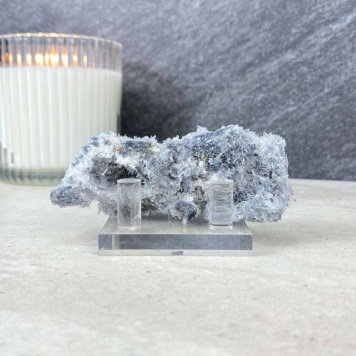 Needle Clear Quartz with Clear Fluorite Specimen