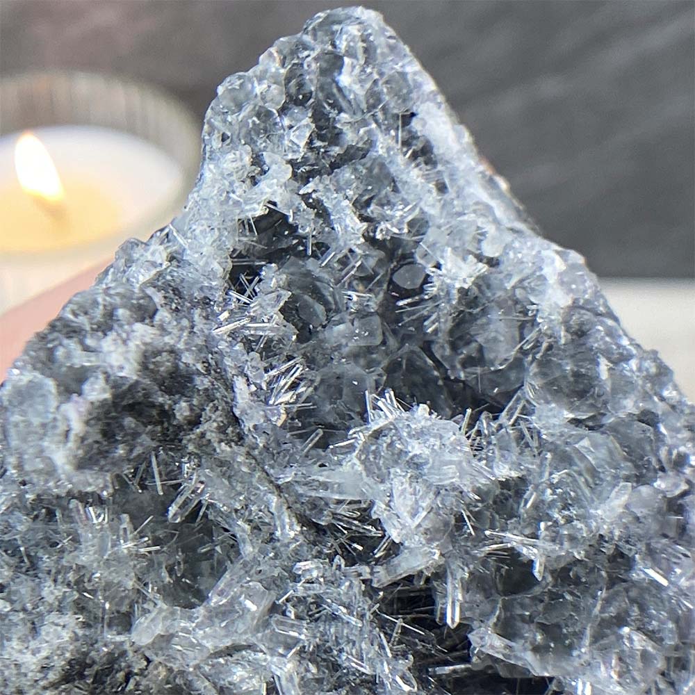 Needle Clear Quartz with Clear Fluorite Specimen
