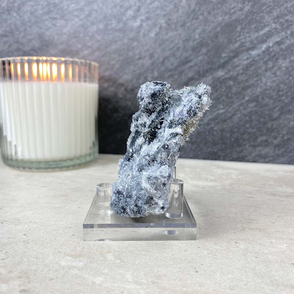Needle Clear Quartz with Clear Fluorite Specimen