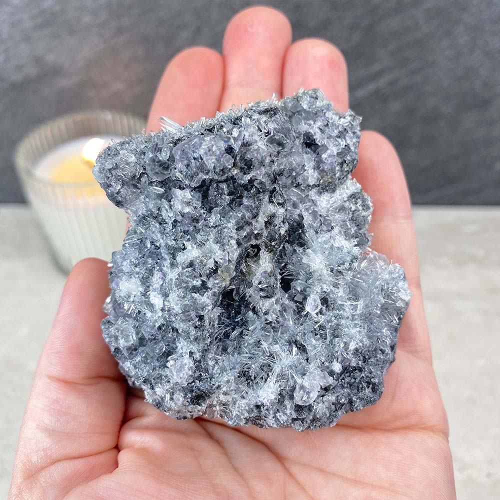 Needle Clear Quartz with Clear Fluorite Specimen