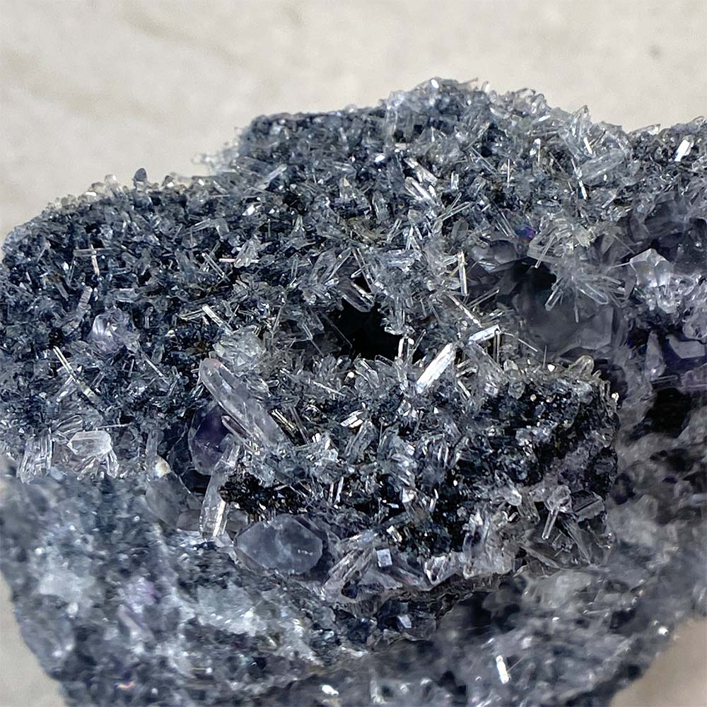 Needle Clear Quartz with Clear Fluorite Specimen