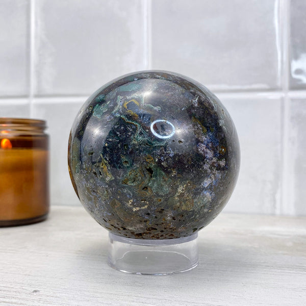 Polished Ocean Jasper Sphere