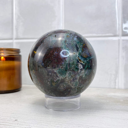 Polished Ocean Jasper Sphere