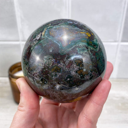 Polished Ocean Jasper Sphere
