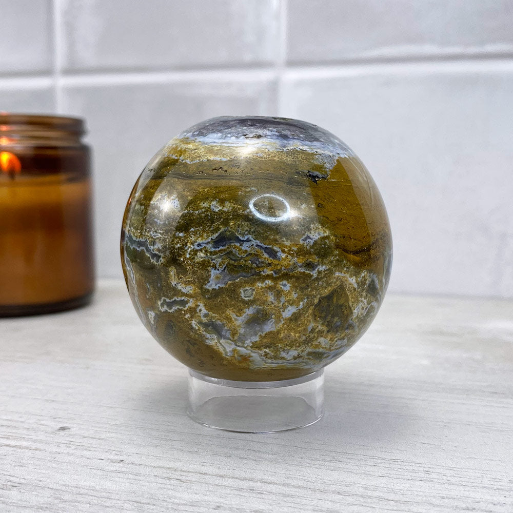 Polished Ocean Jasper Sphere