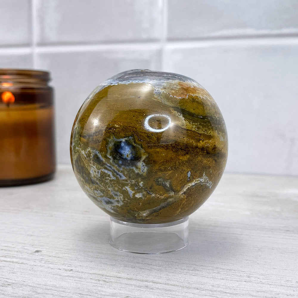 Polished Ocean Jasper Sphere