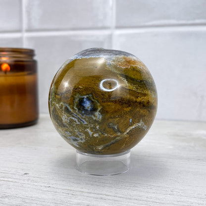 Polished Ocean Jasper Sphere