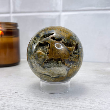 Polished Ocean Jasper Sphere