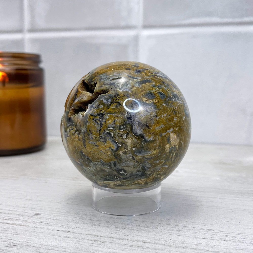 Polished Ocean Jasper Sphere