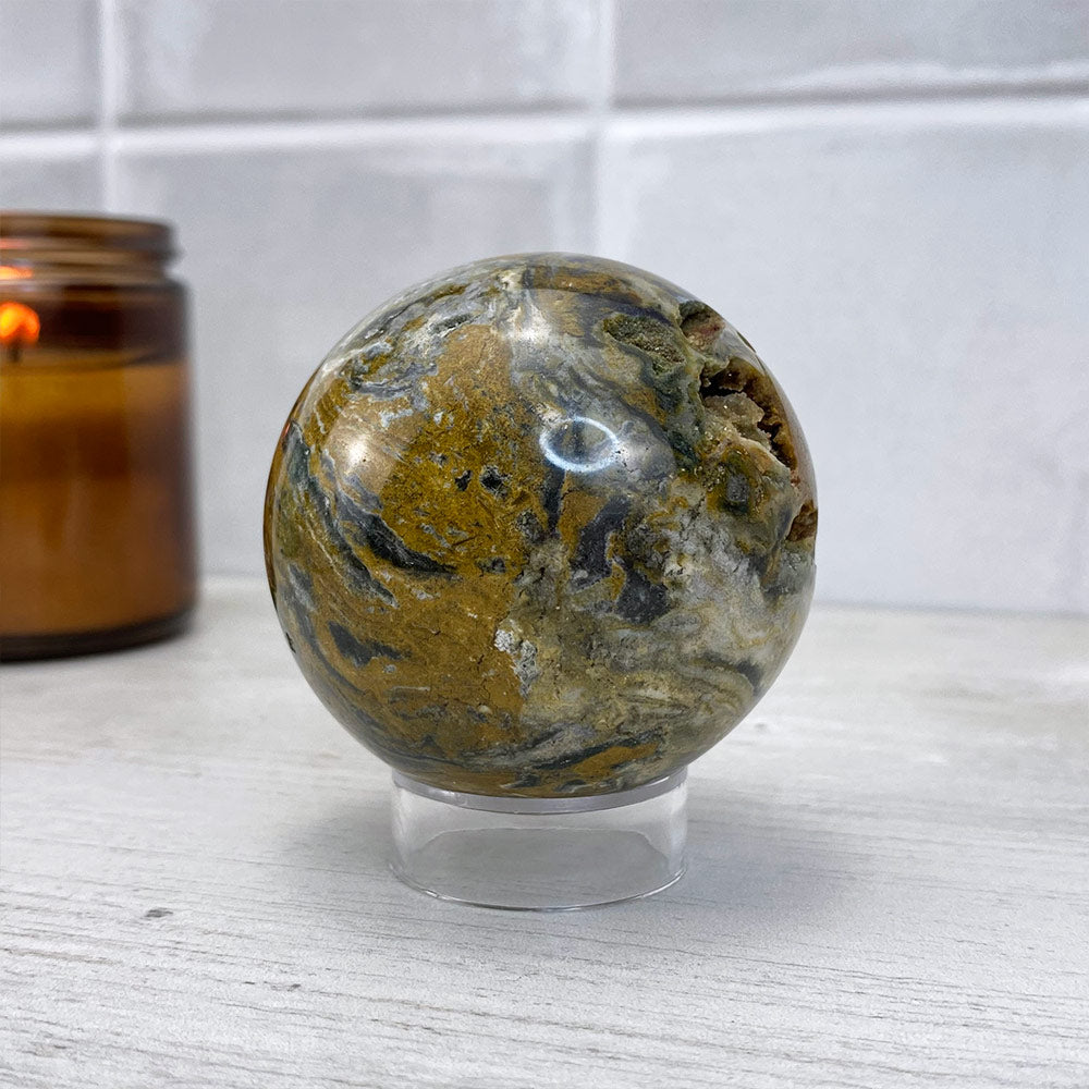 Polished Ocean Jasper Sphere