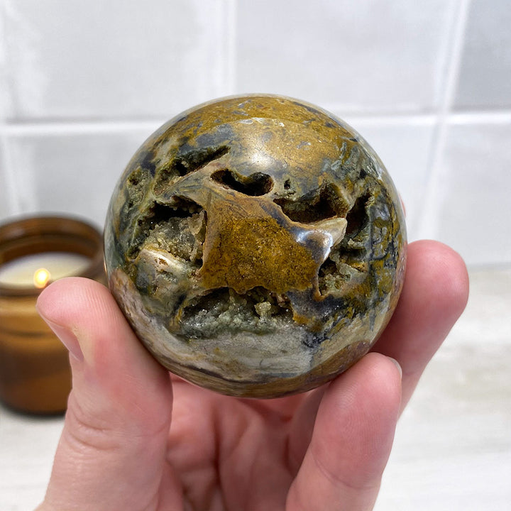 Polished Ocean Jasper Sphere