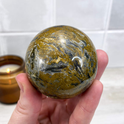 Polished Ocean Jasper Sphere