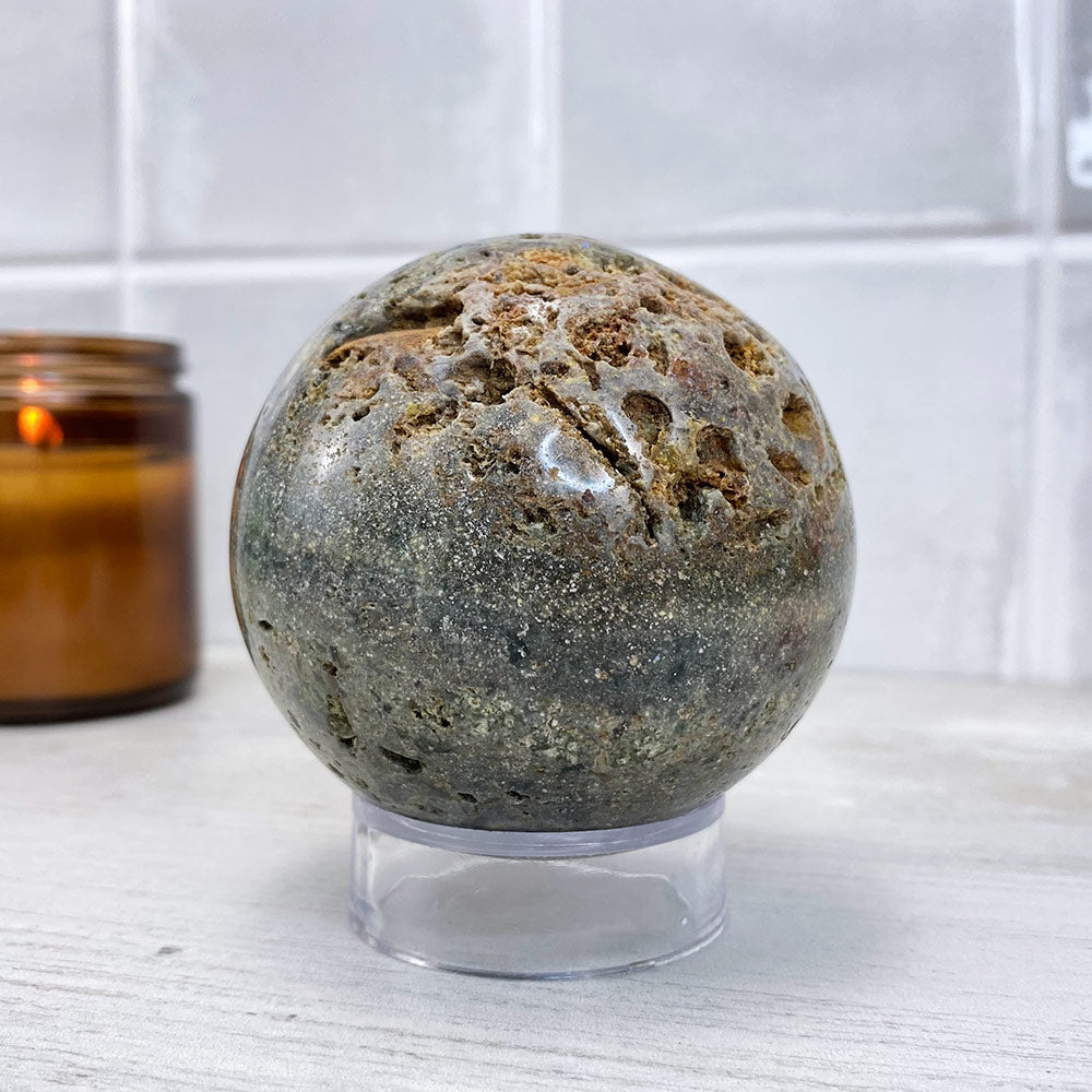 Polished Ocean Jasper Sphere