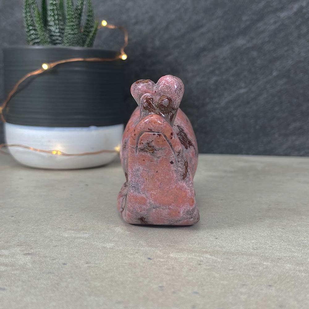 Polished Ocean Jasper Snail Carving