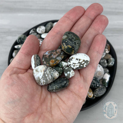 Polished Orbital Ocean Jasper (Mixed Sizes) Tumbles
