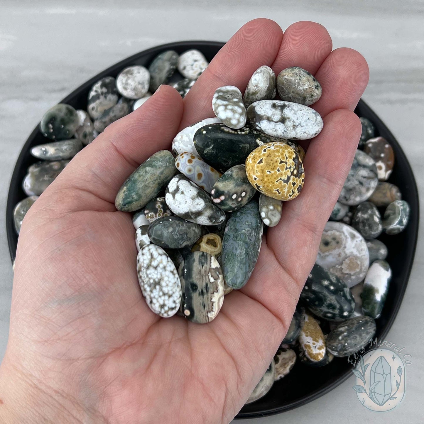Polished Orbital Ocean Jasper (Mixed Sizes) Tumbles