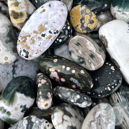 Polished Orbital Ocean Jasper (Mixed Sizes) Tumbles