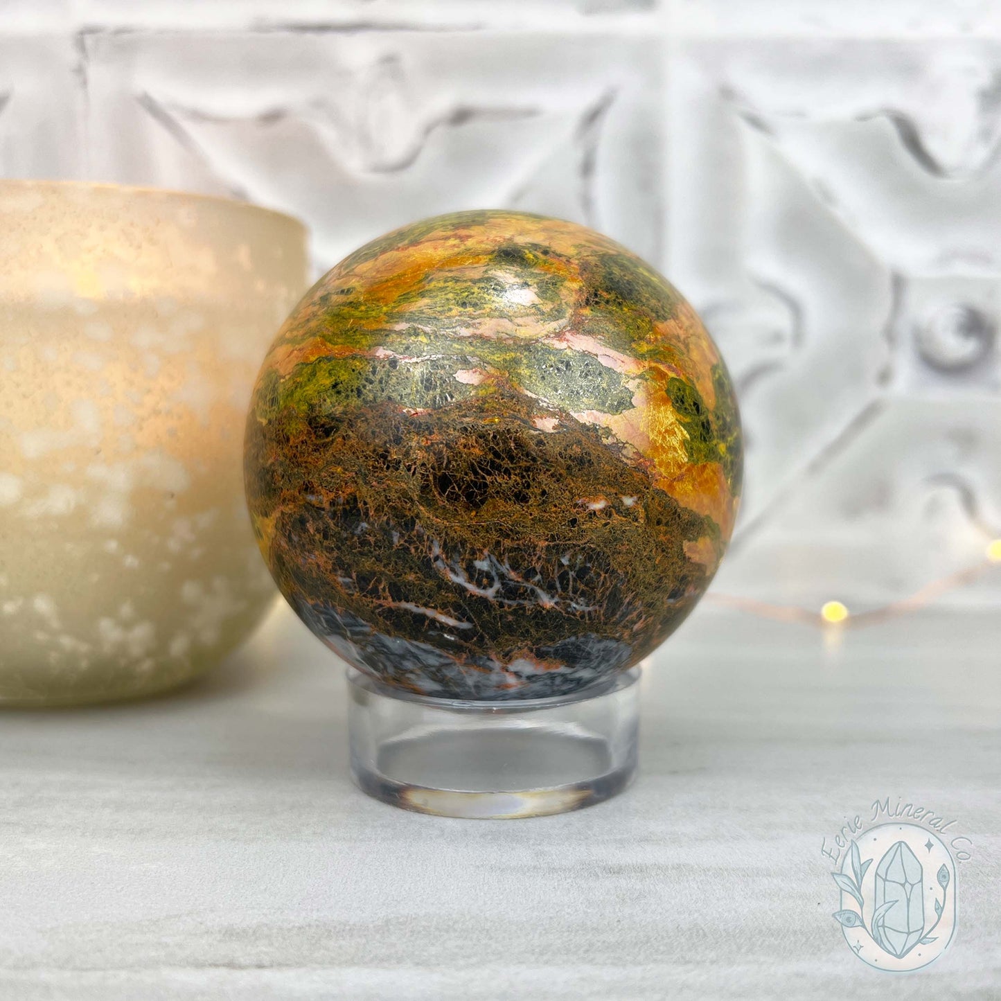 74mm Polished Orpiment and Realgar Sphere