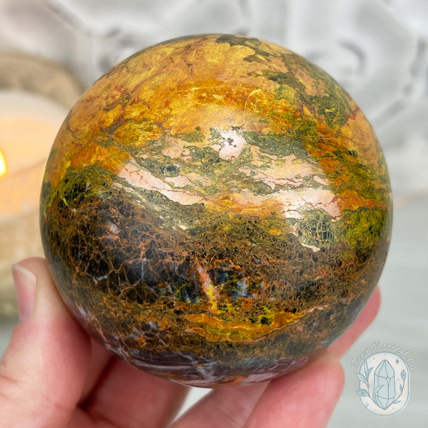 74mm Polished Orpiment and Realgar Sphere