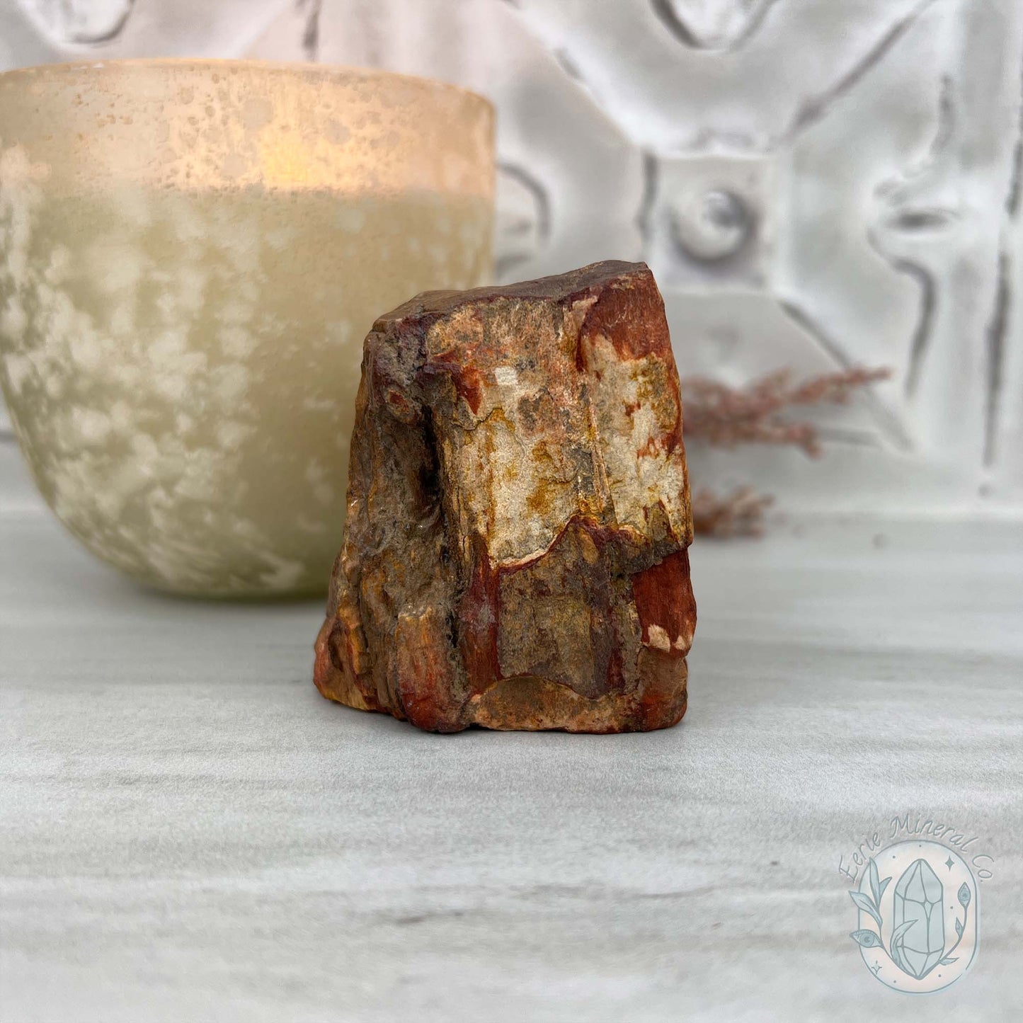 Petrified Wood Hedgehog Carving Specimen