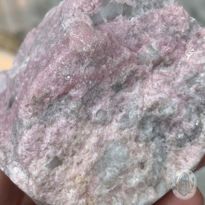 Pink Calcite with Quartz Hedgehog Carving Specimen
