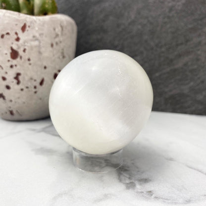 Polished Selenite Sphere