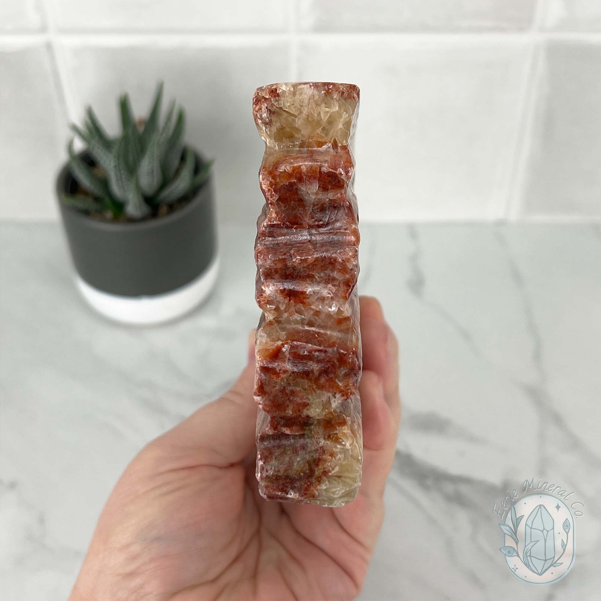 Polished Pork Stone (Red Banded Calcite) Specimen Slab