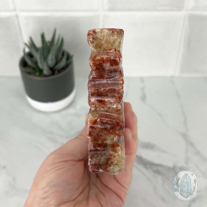 Polished Pork Stone (Red Banded Calcite) Specimen Slab