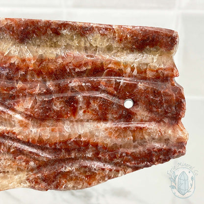 Polished Pork Stone (Red Banded Calcite) Specimen Slab