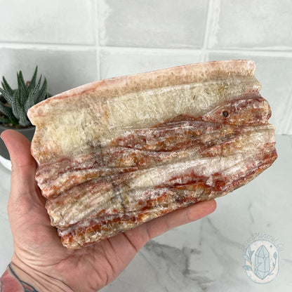 Polished Pork Stone (Red Banded Calcite) Specimen Slab