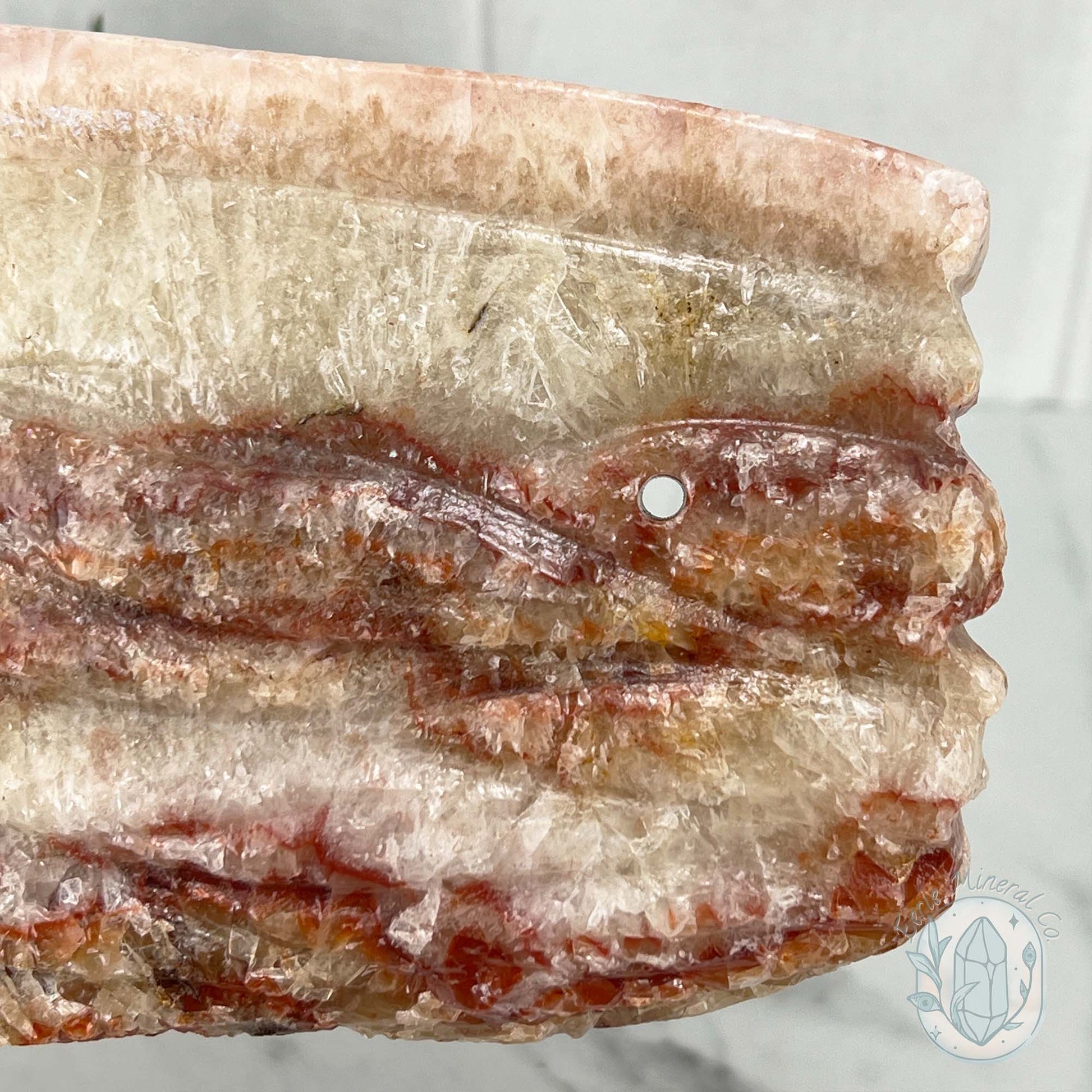 Polished Pork Stone (Red Banded Calcite) Specimen Slab