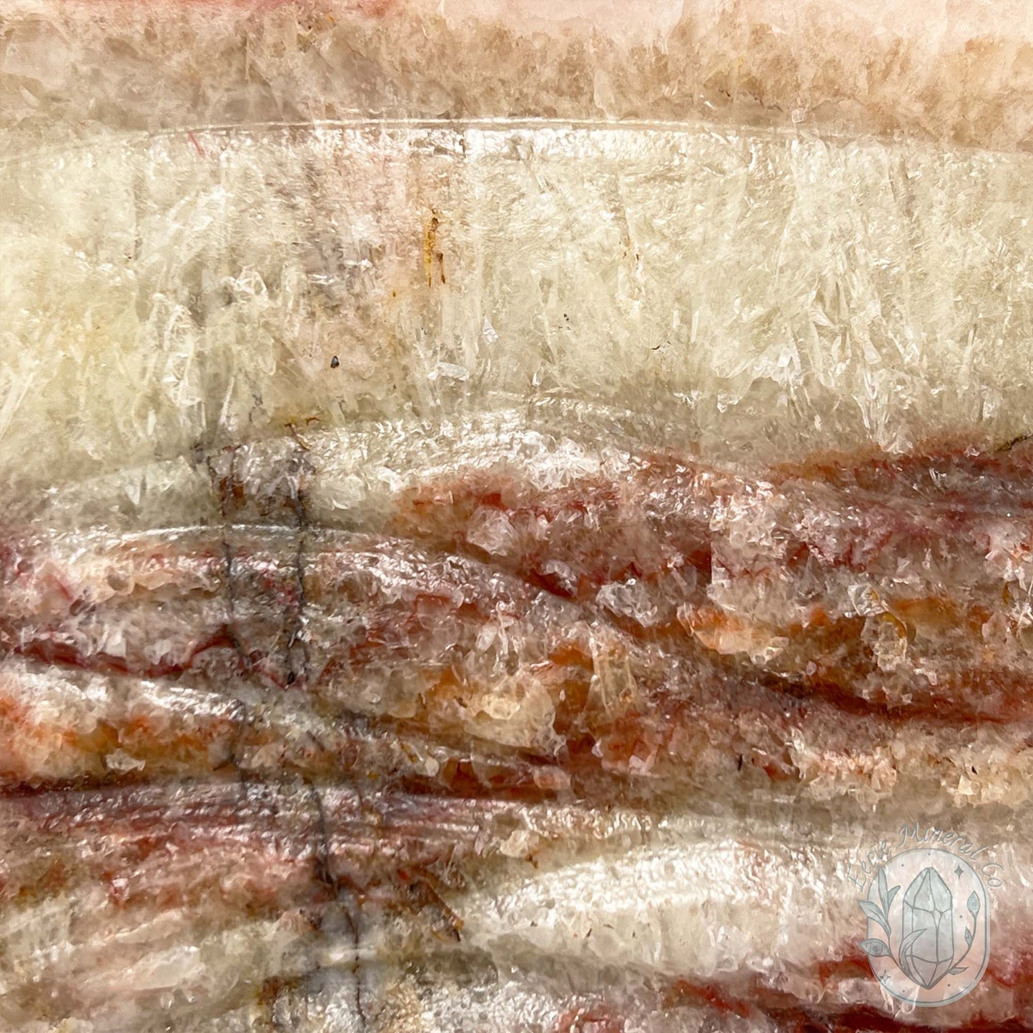 Polished Pork Stone (Red Banded Calcite) Specimen Slab