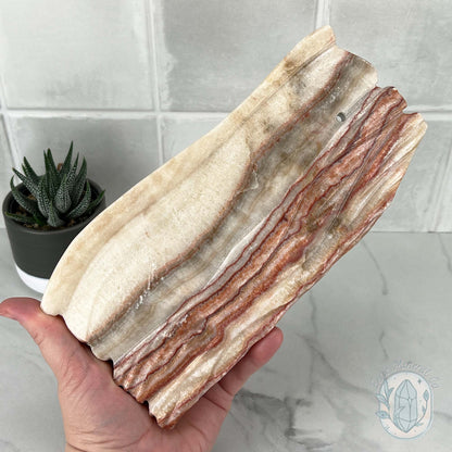 Polished Pork Stone (Red Banded Calcite) Specimen Slab