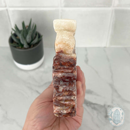 Polished Pork Stone (Red Banded Calcite) Specimen Slab